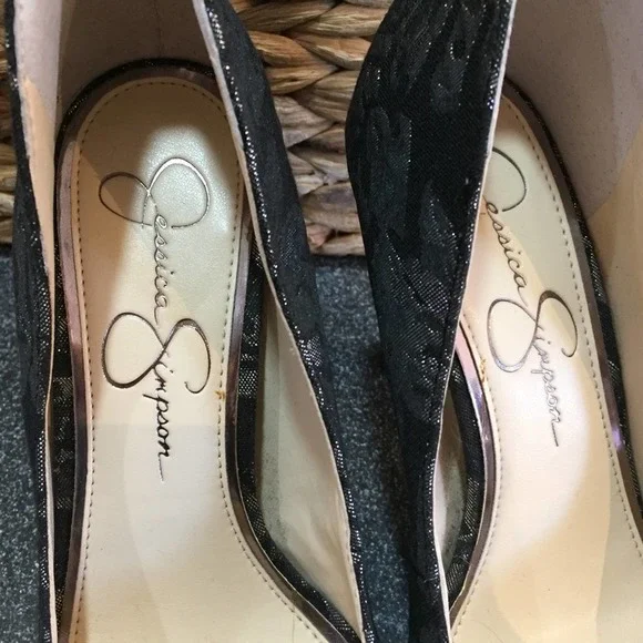 Jessica Simpson Black Lace Heels - Picture 3 of 14